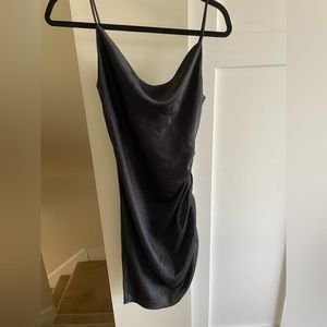 Wilfred Satin Ruched Mini Dress